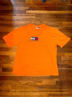 Vintage Tommy Hilfiger Orange Logo Tee